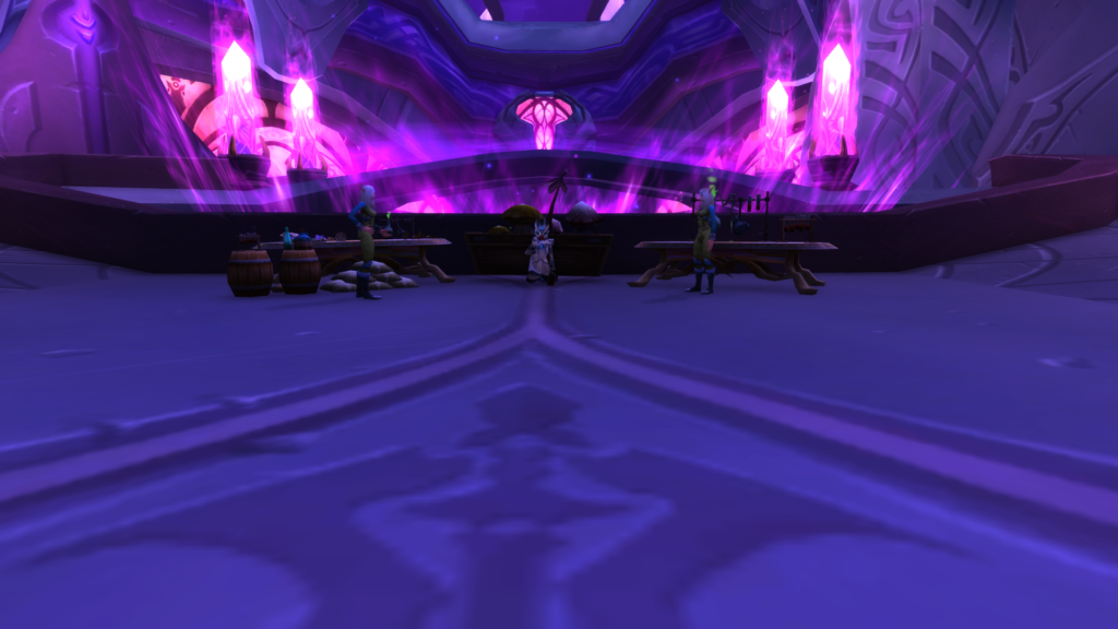 WoW traders near the benches